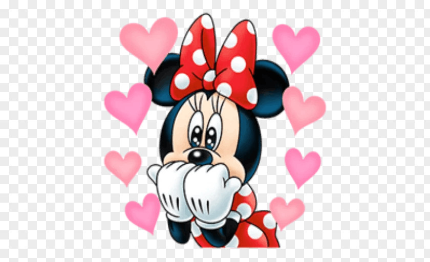 Minnie Mouse Mickey Sticker Telegram The Walt Disney Company (Japan) PNG