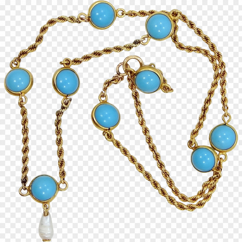 Necklace Turquoise Pearl Bead Body Jewellery PNG