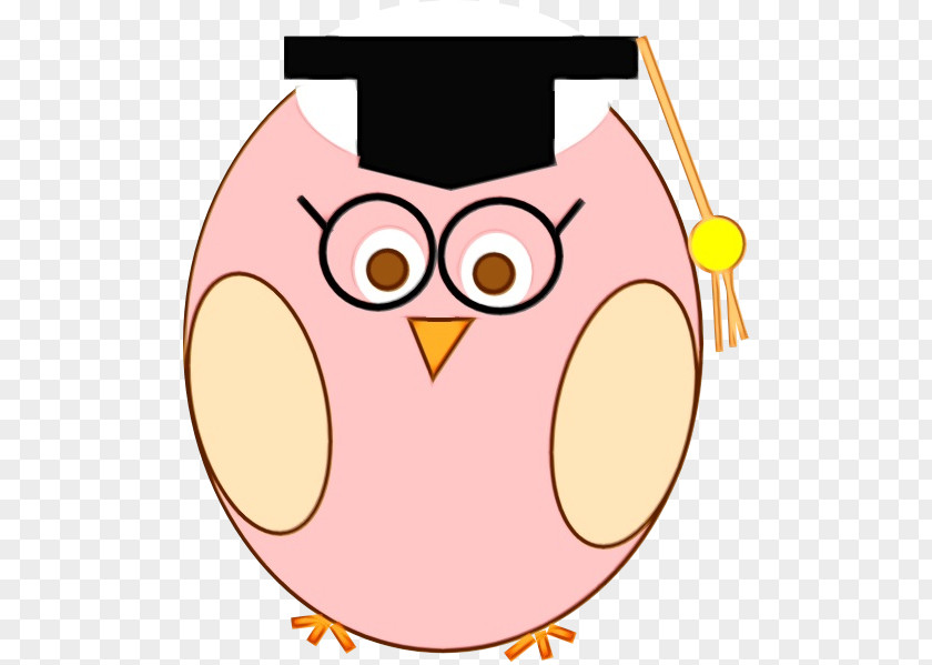 Pink Cartoon Owl PNG