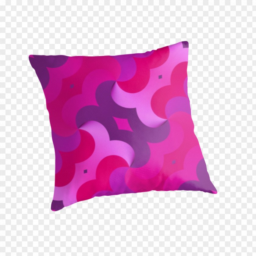 Pink Pattern Throw Pillows Cushion Magenta Lilac Violet PNG