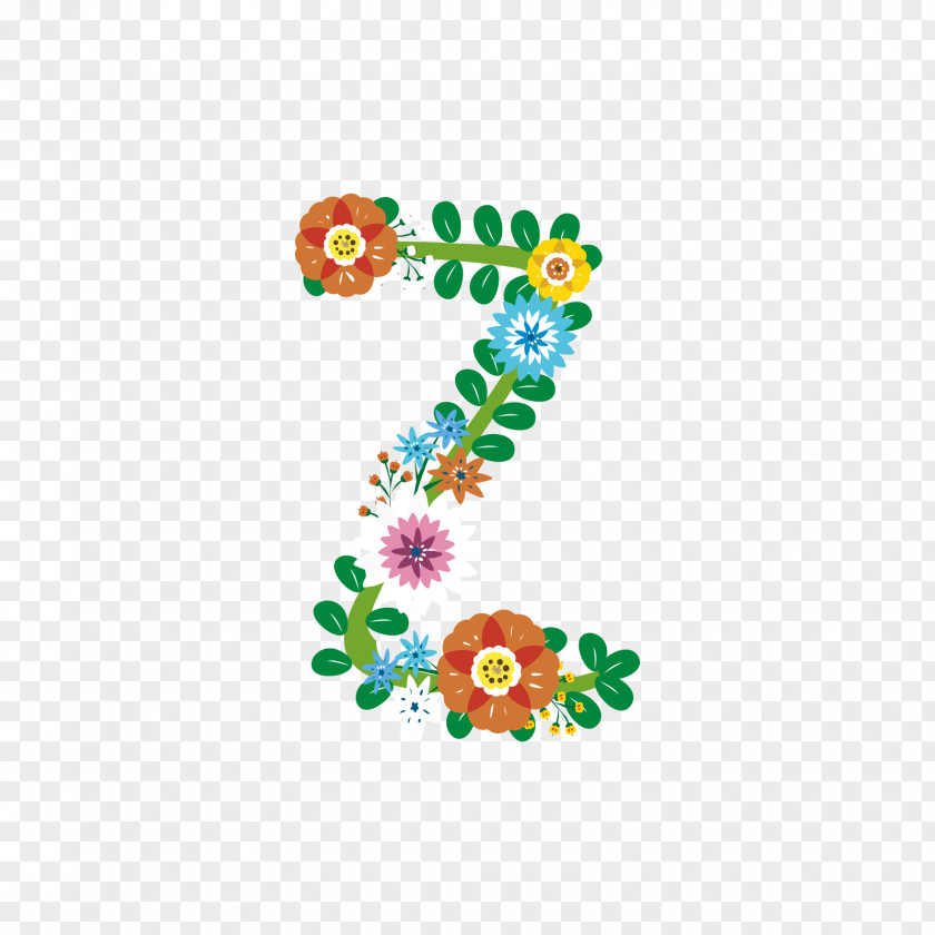 Wreath Letter Z Computer File PNG
