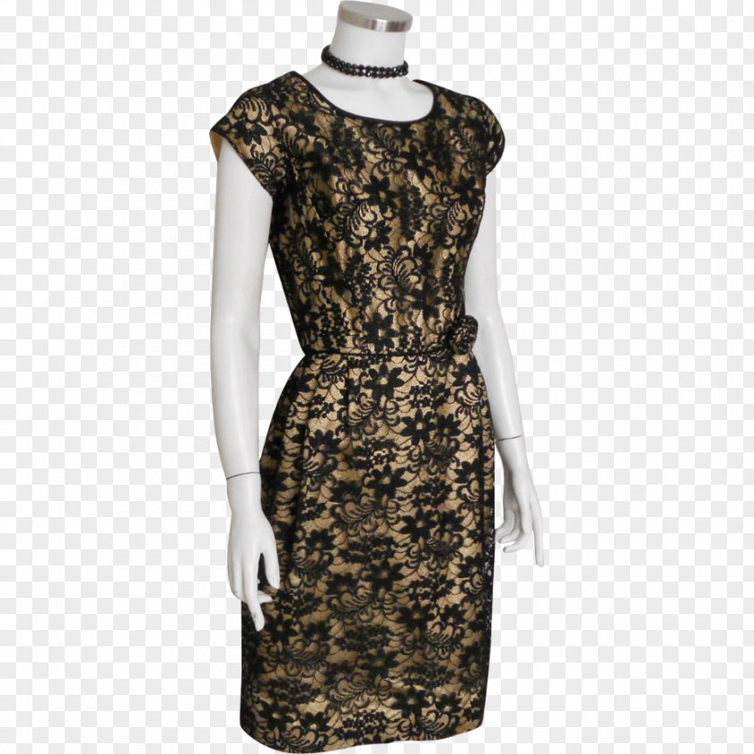 Dress Cocktail Lurex Sheath Vintage Clothing PNG