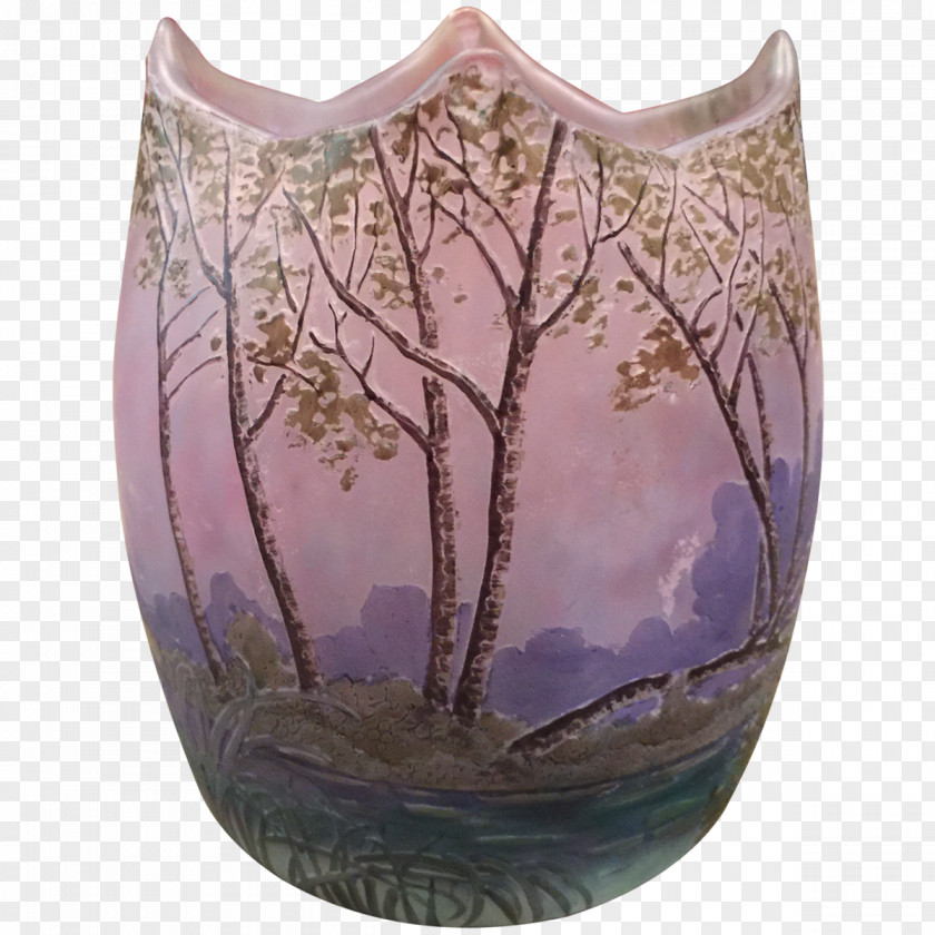 Hand Painted Mid-autumn Vase Ceramic Purple PNG