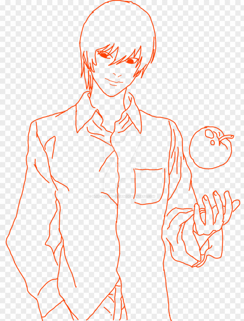 Line Art Light Yagami Drawing Arm PNG