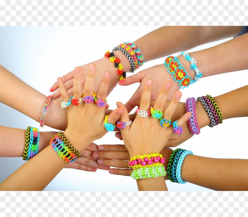 Toy Rainbow Loom Bracelet Rubber Bands Wristband PNG