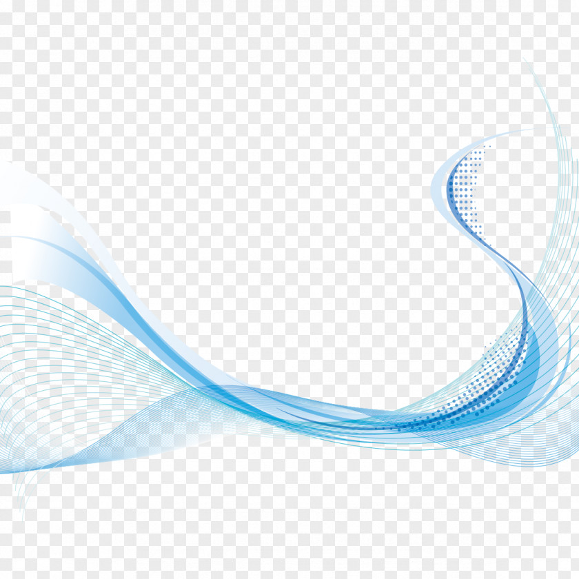 Vector Blue Wavy Lines Turquoise Wallpaper PNG