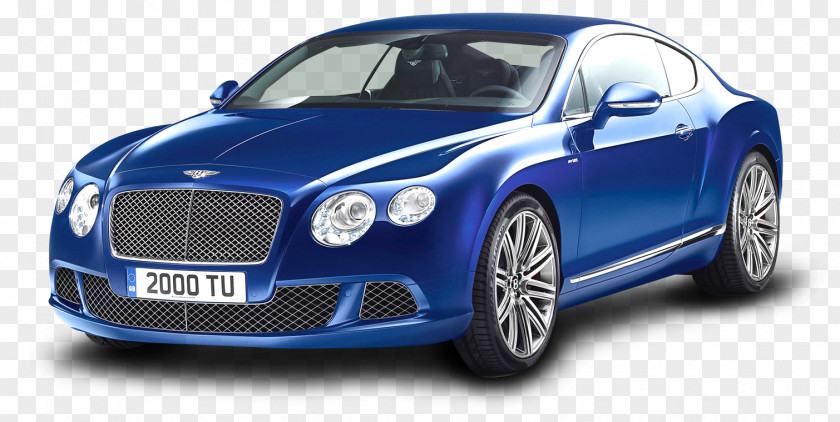 Blue Bentley Continental GT Speed Car 2012 2018 2013 2014 PNG