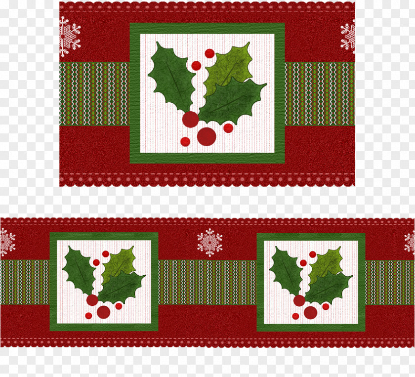 Christmas Ornament Holiday Place Mats Pattern PNG
