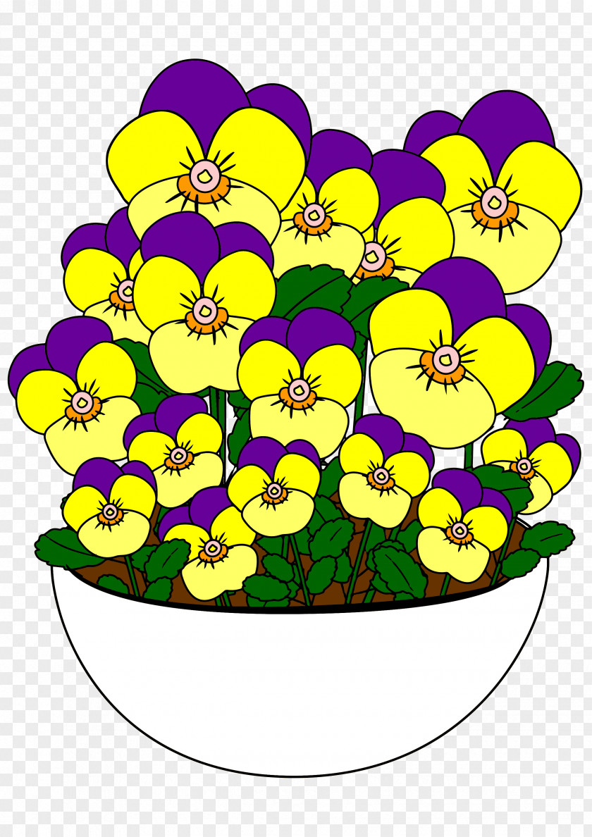 Clip Art Pansy Image Illustration Drawing PNG