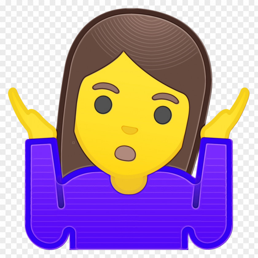 Gesture Cartoon Yellow Background PNG