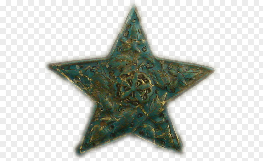 Ceramics Turquoise Teal Christmas Ornament Star PNG