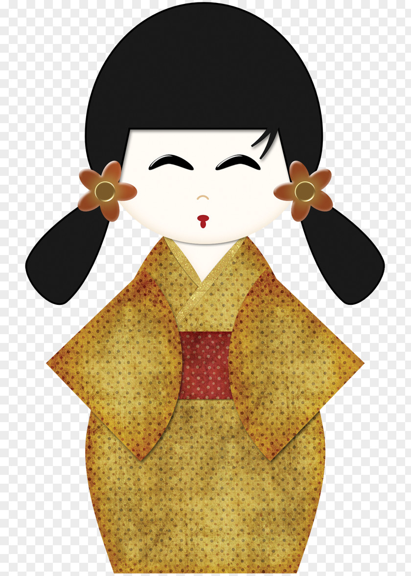 China Doll Kokeshi Japanese People Clip Art PNG