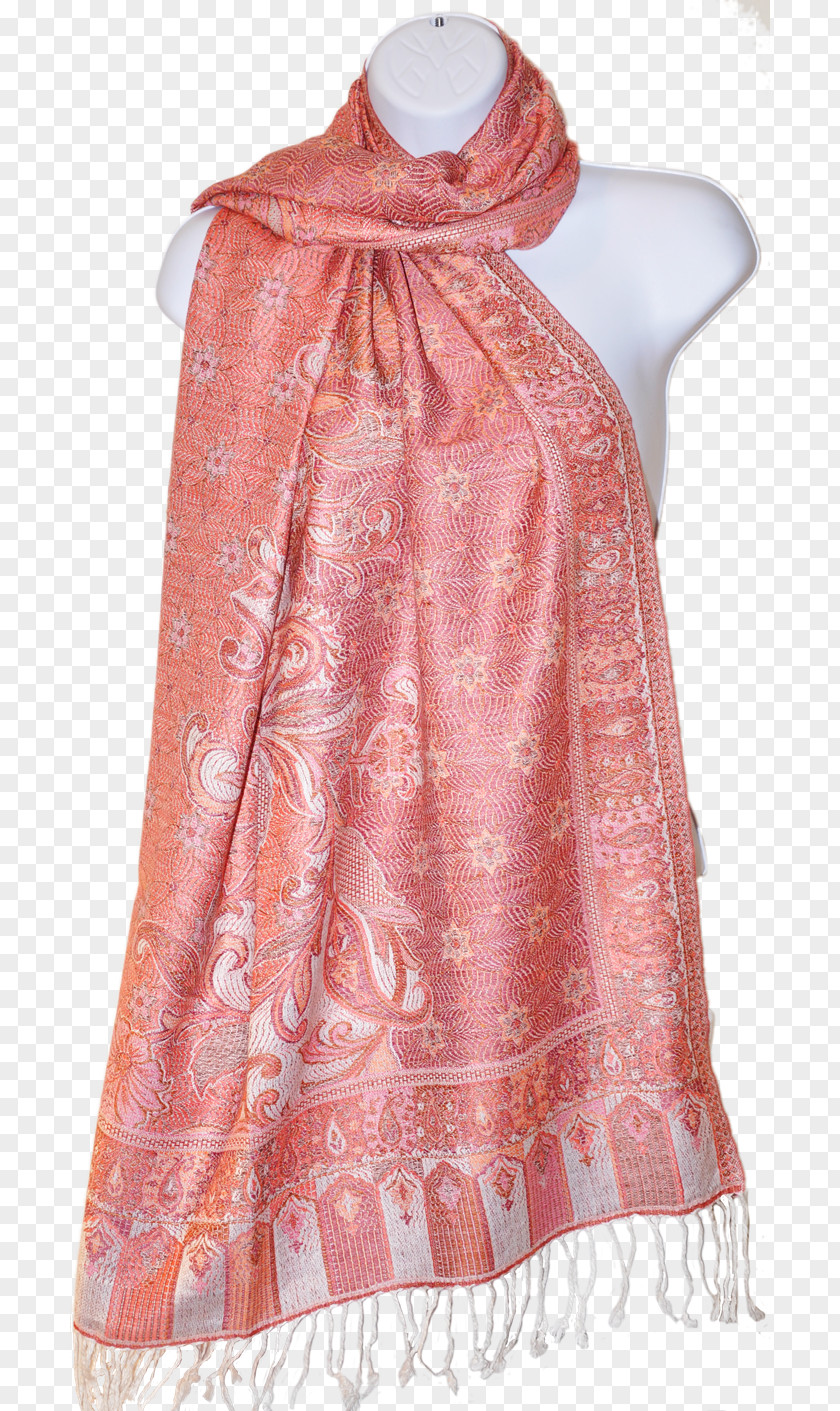 Dress Stole Scarf Peach PNG