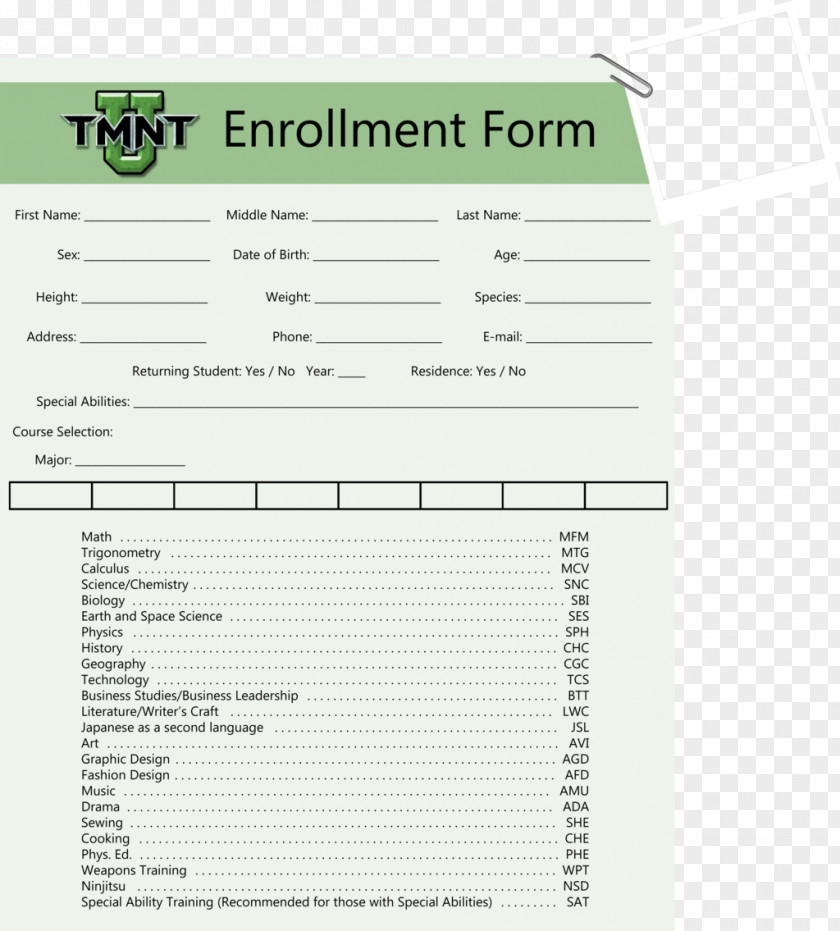 Enrollment Leonardo Teenage Mutant Ninja Turtles Hamato Yoshi Art PNG