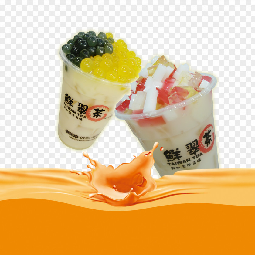Jelly Tea Shop Brochure Hong Kong-style Milk Bubble Gelatin Dessert PNG