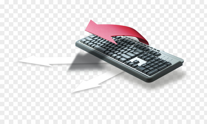 Keyboard And A Pointing Arrow Computer Keys PNG