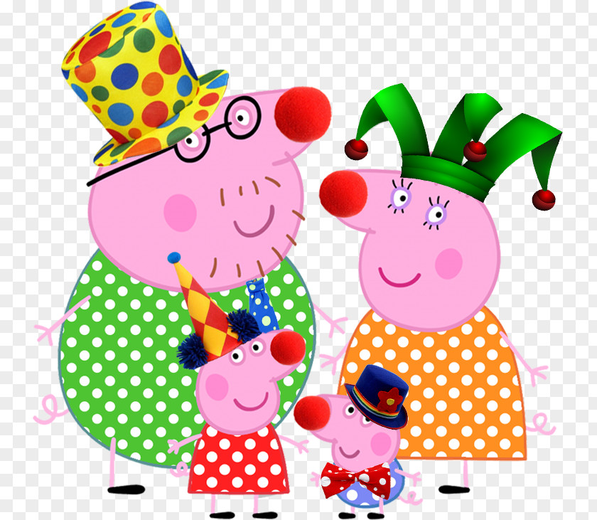 PEPPA PIG Daddy Pig Circus Clown Mummy PNG