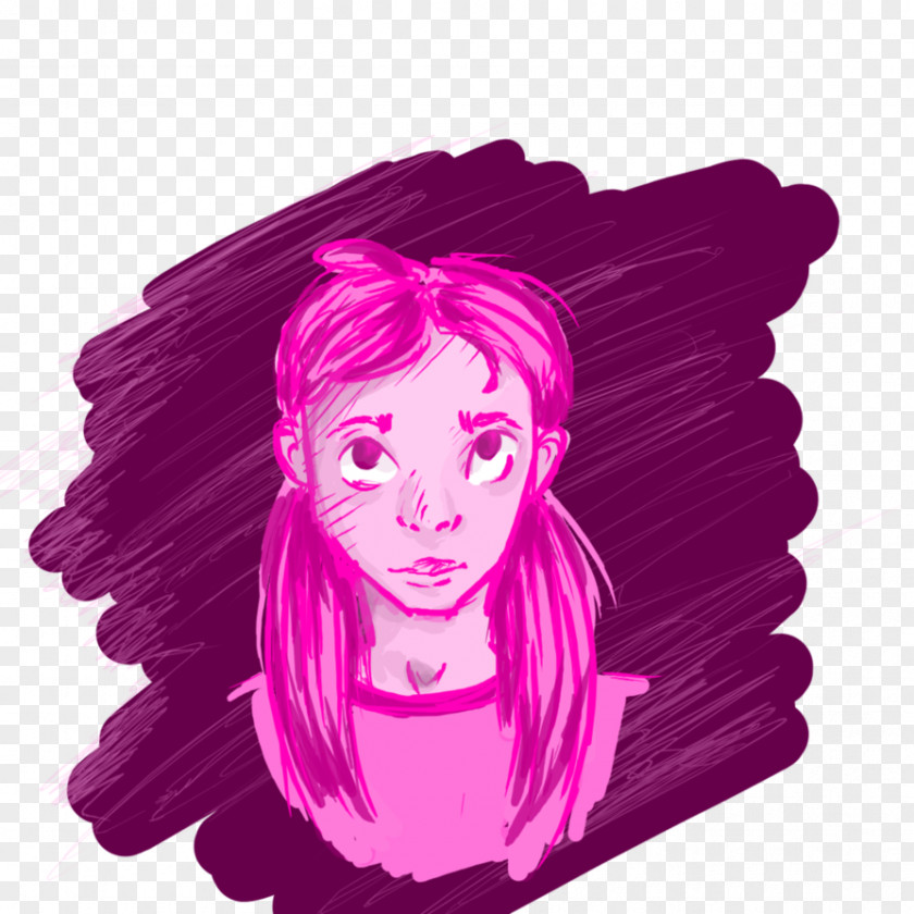 Scribbles Hair Coloring Cartoon Pink M Character PNG