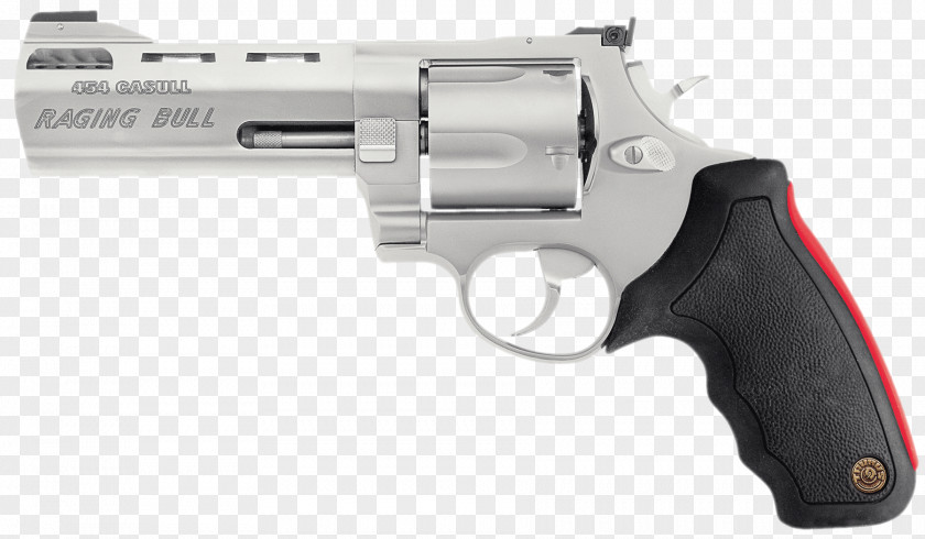 Taurus .454 Casull Raging Bull Revolver Firearm PNG