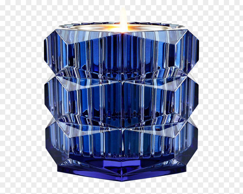 Candle Baccarat Candlestick Cobalt Blue Vase PNG