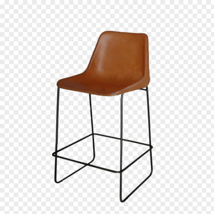 Chair Bar Stool Metal Leather PNG