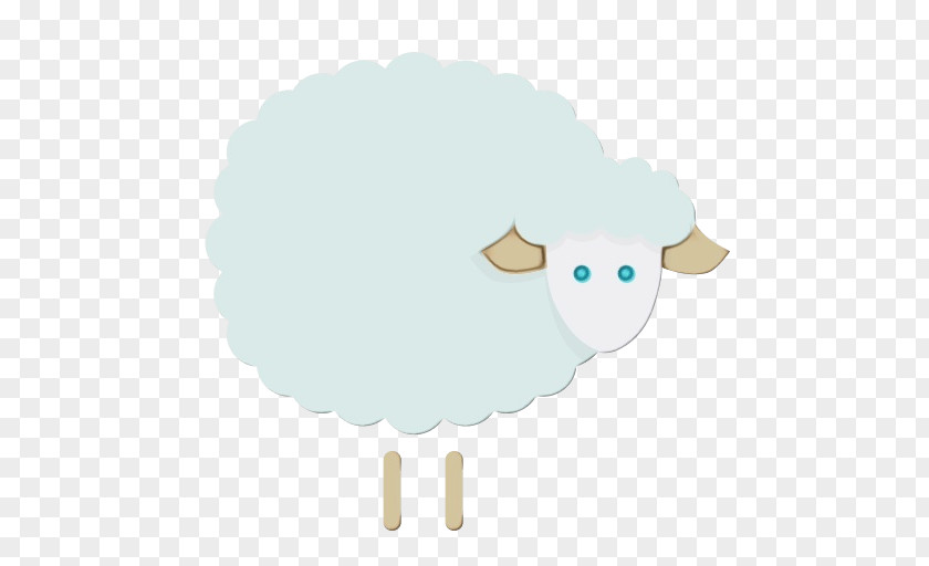 Sheep Cartoon Turquoise Cloud PNG