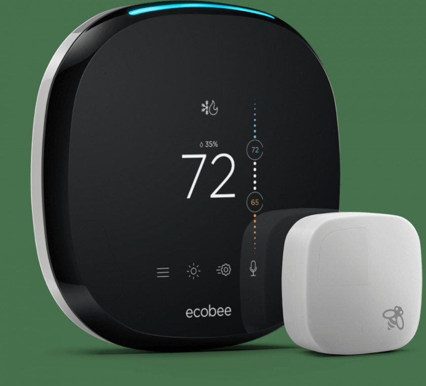 Voice Command Device Home Automation Kits Smart Thermostat Ecobee Ecobee4 PNG