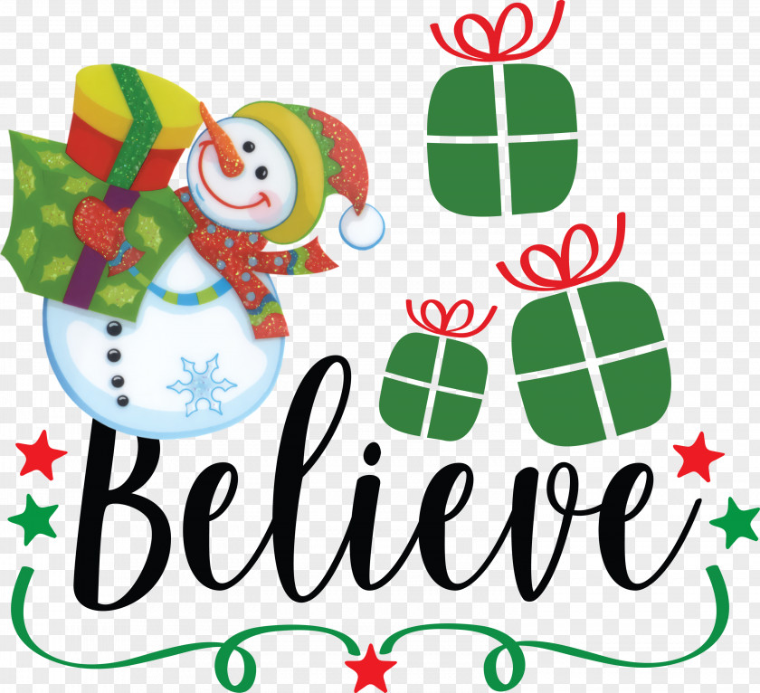 Believe Santa Christmas PNG