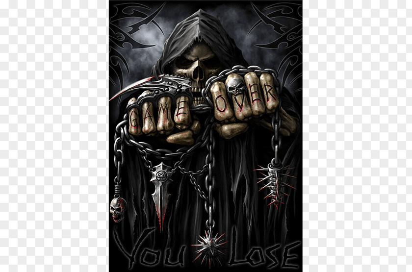 Death Reaper Street Poster Art Skull PNG