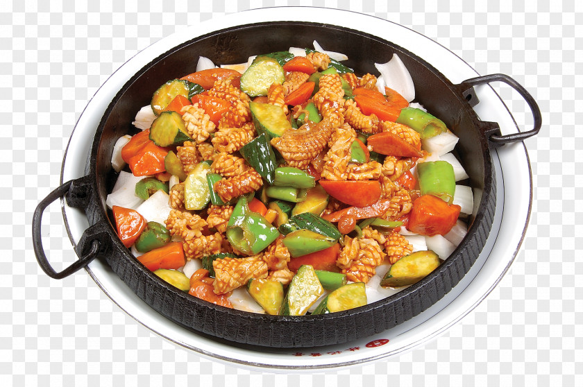 Iron Squid Vegetarian Cuisine Chinese As Food Teppanyaki PNG
