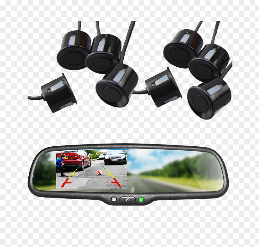 Parking Sensor Car Computer Monitors Rear-view Mirror PNG