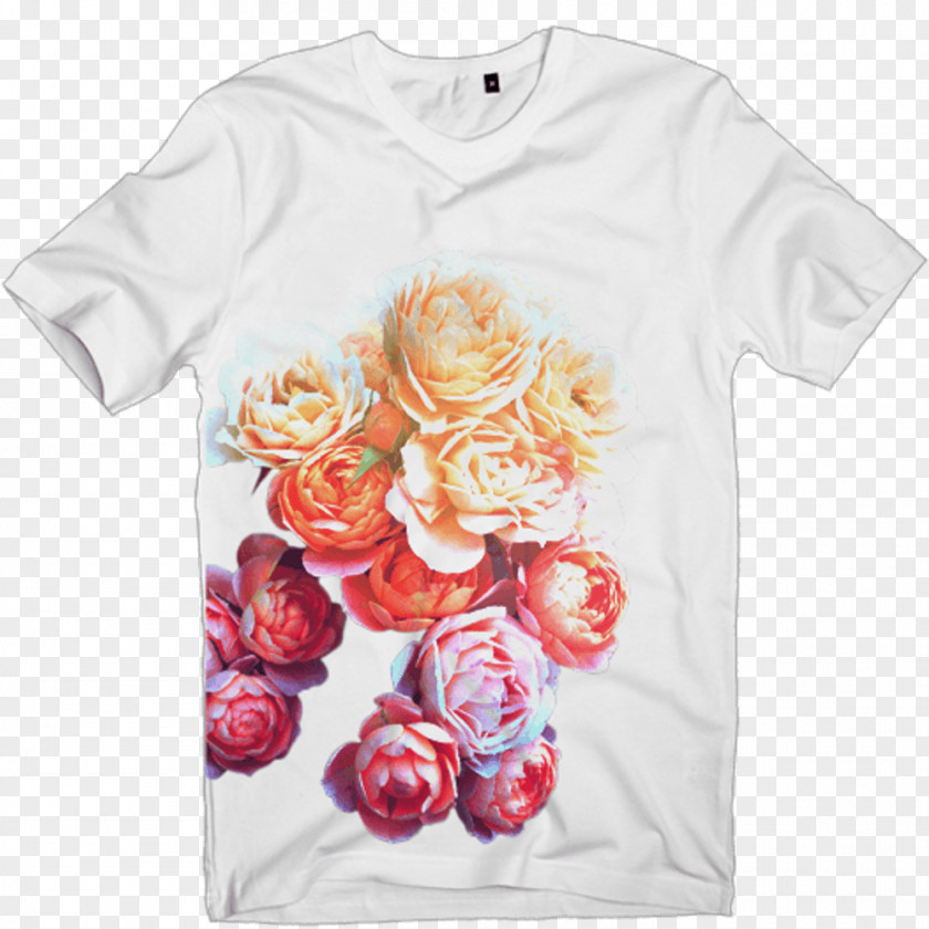 T Shirt Graphic Design Printed T-shirt Seven Hex Flower PNG