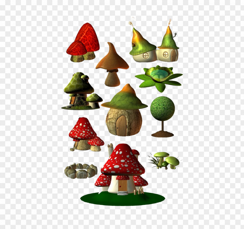 Creative Christmas Mushroom Adobe Illustrator PNG