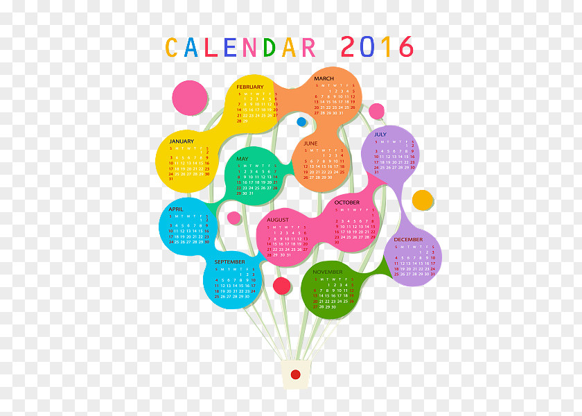 Hot Air Balloon Calendar Gregorian Month PNG