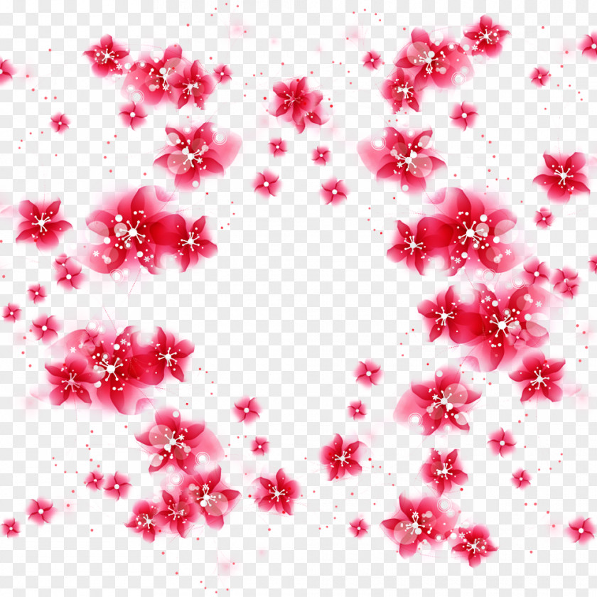 Red Flower Material PNG