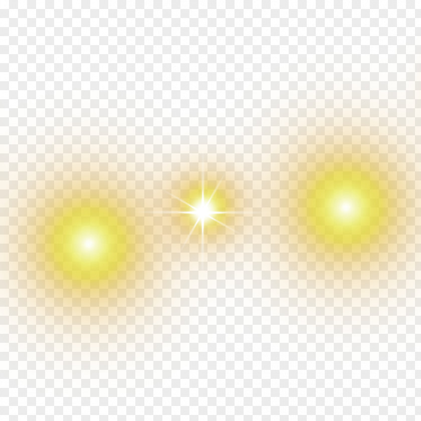 Yellow Faint Halo Effect Elements Light Computer Pattern PNG