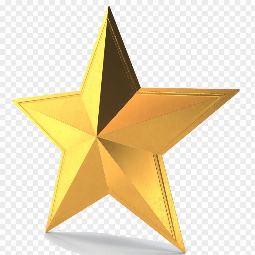 3D Gold Star Pic Computer Graphics PNG