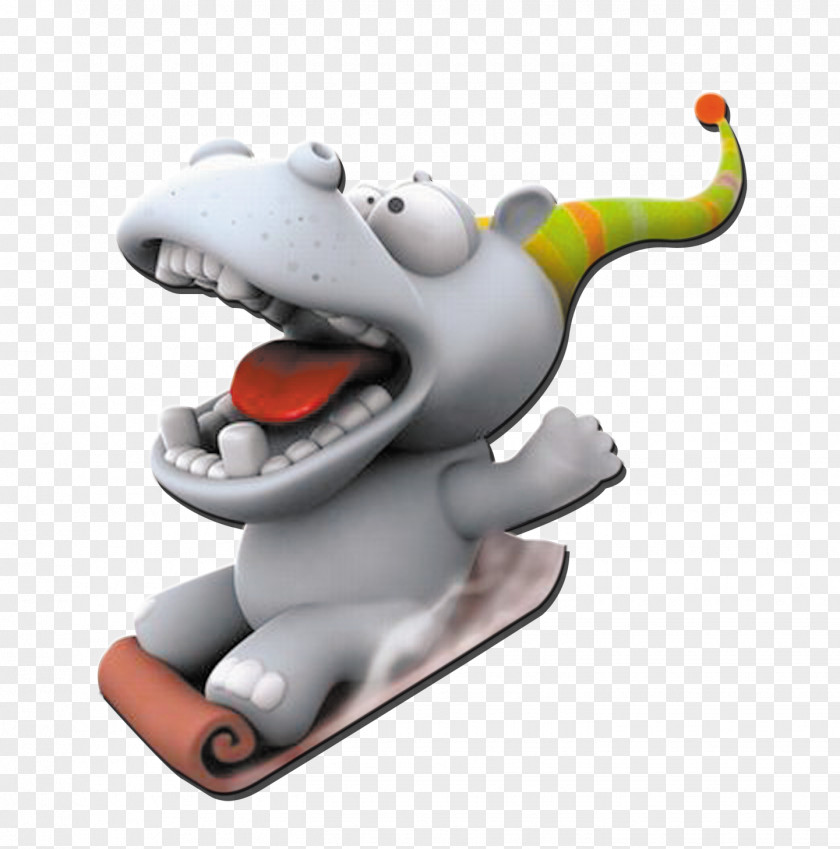 Cartoon Rhino 3D Computer Graphics Humour Animal Wallpaper PNG