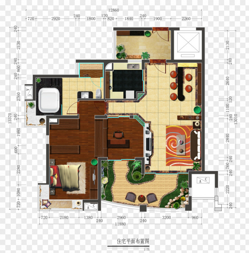 Color Interior Design Floor Plan Services Download PNG