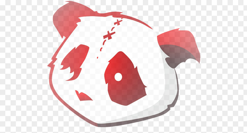 Creative Panda Red Giant Logo Clip Art PNG