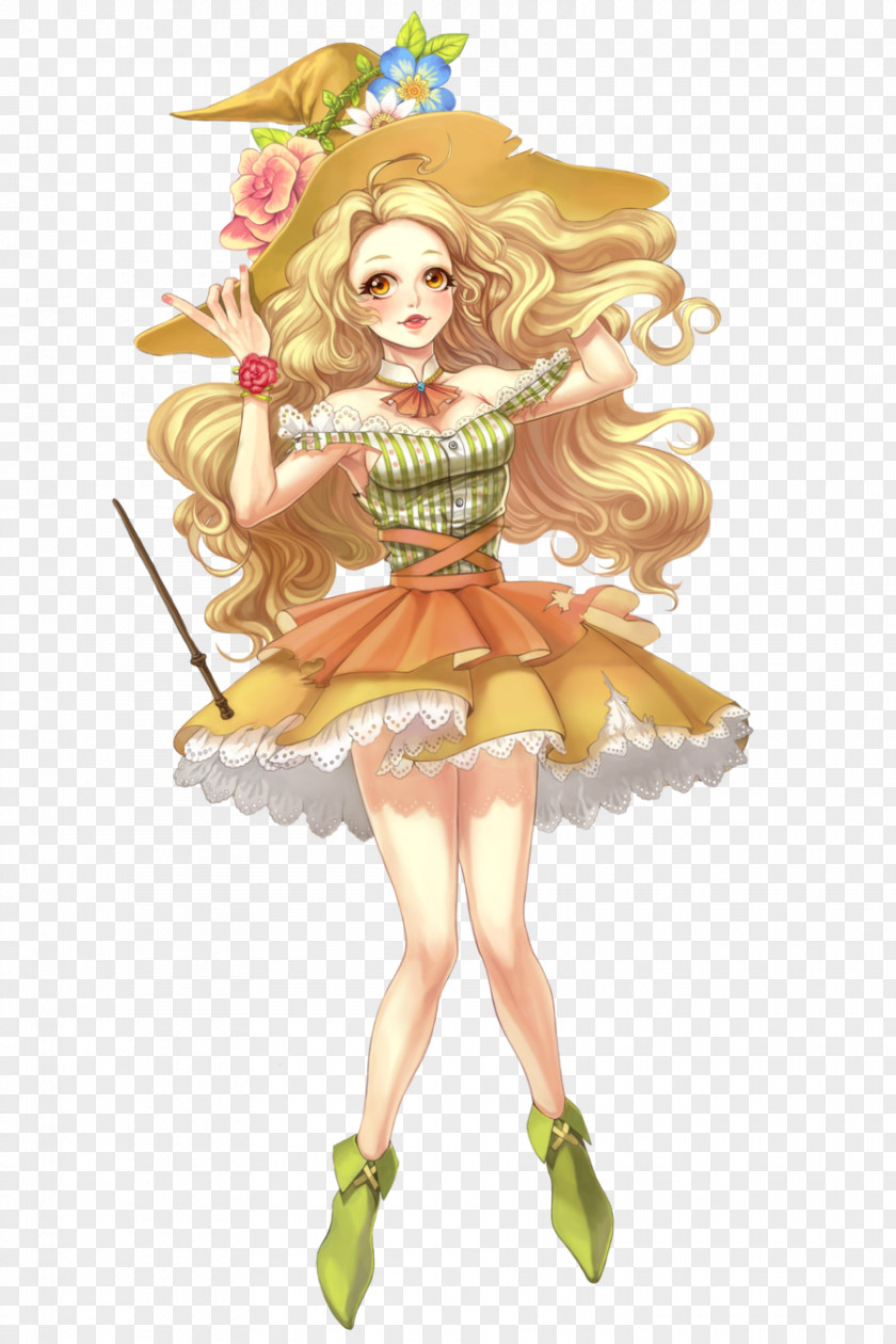 Green Forest Fairy Costume Design PNG