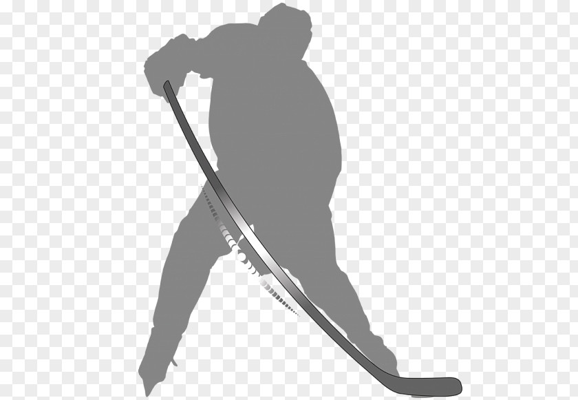 Hockey Stick Silhouette Shoulder Line PNG