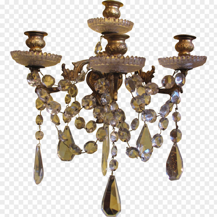Light Brass Bronze Chandelier Sconce PNG