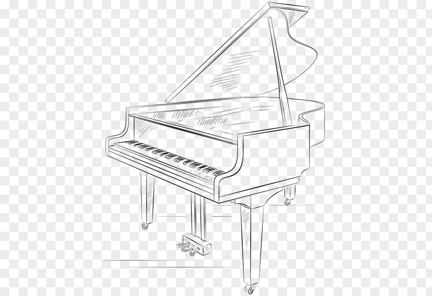 Piano Grand Drawing Musical Instrument Coloring Book PNG