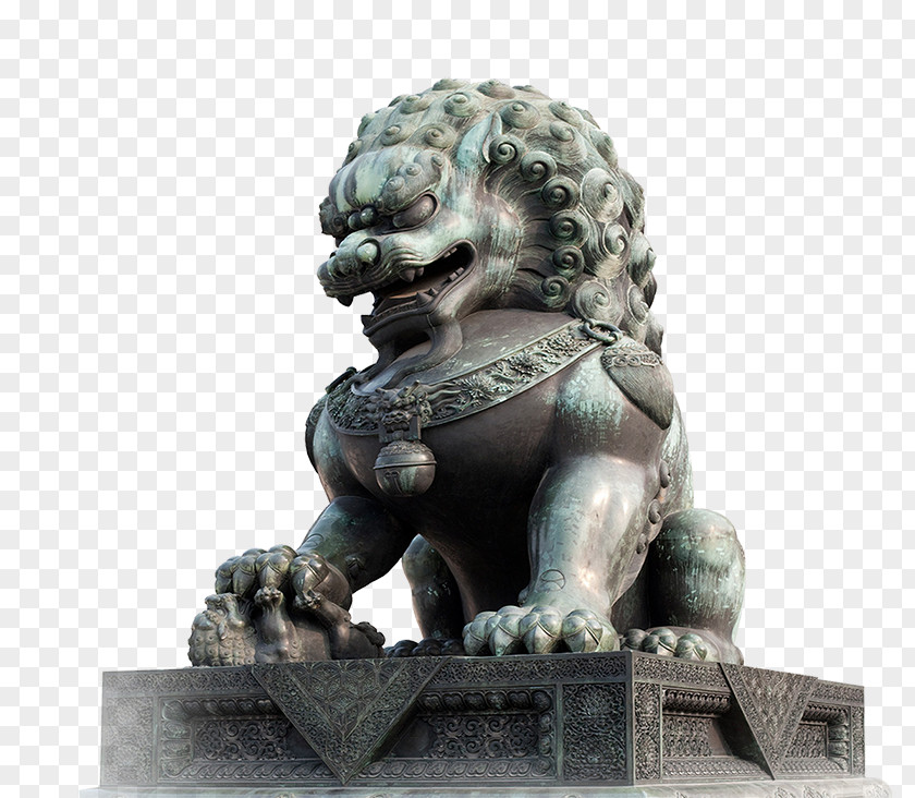 Stone Lion Shishi, Fujian Ink Wash Painting Poster PNG