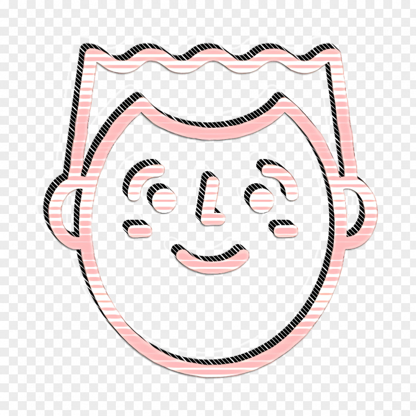 Happy People Outline Icon Man Emoji PNG