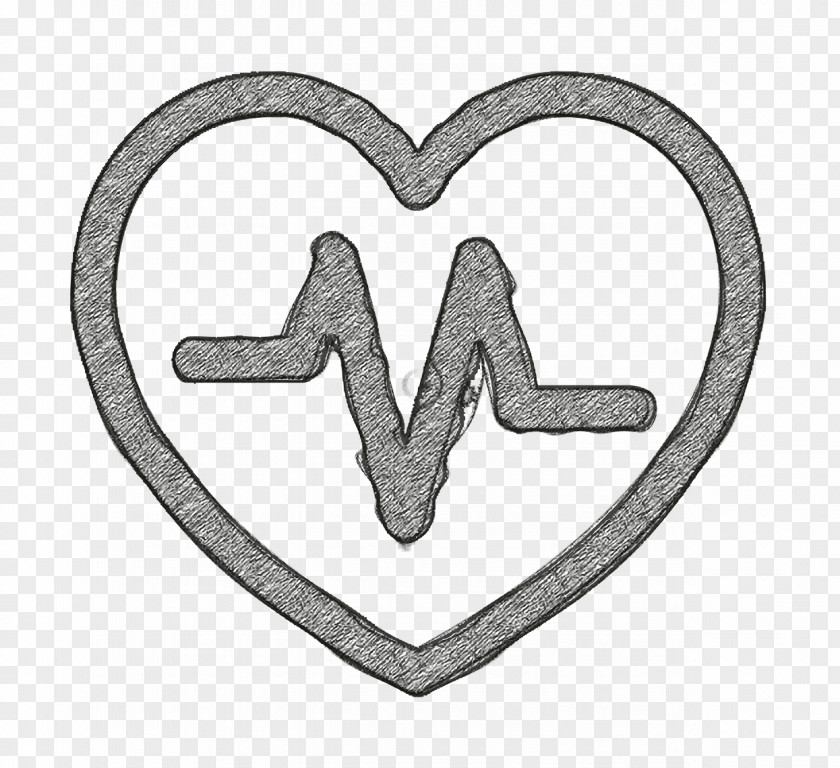 Heart Icon Cardiogram Minimal Universal Theme PNG