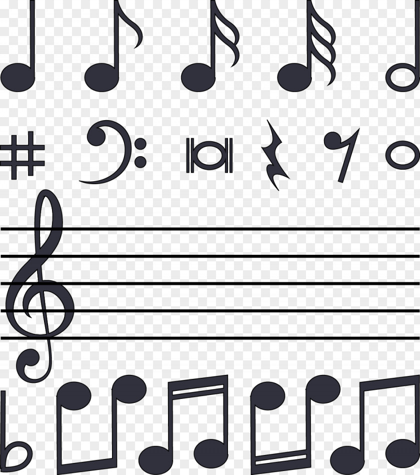 Notes And Staves Design Vector Material Musical Note Download Staff PNG