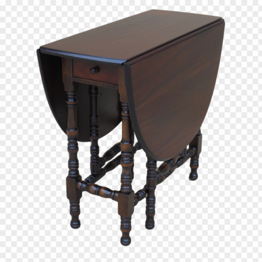 Table Gateleg Drop-leaf Drawer Antique PNG