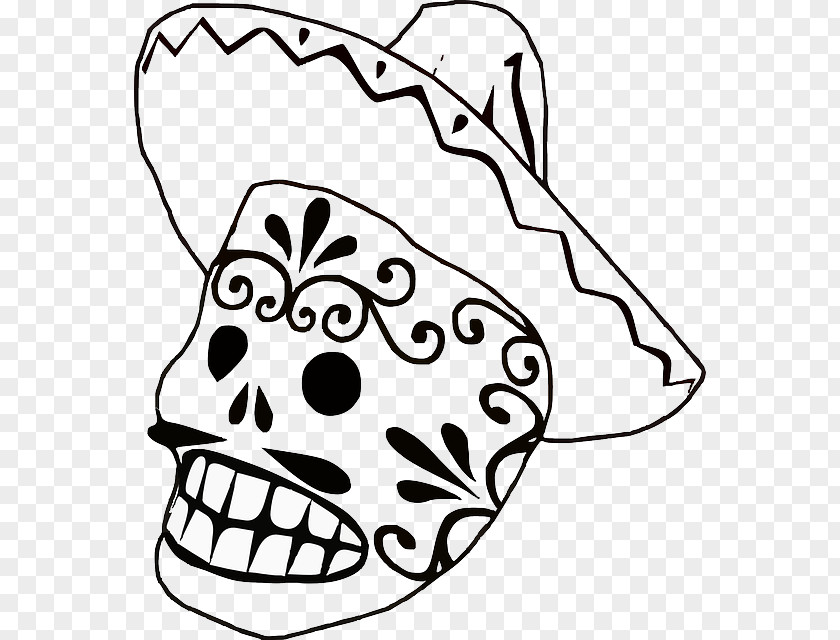 Mexican Style Cuisine Calavera Mexico Sombrero Clip Art PNG